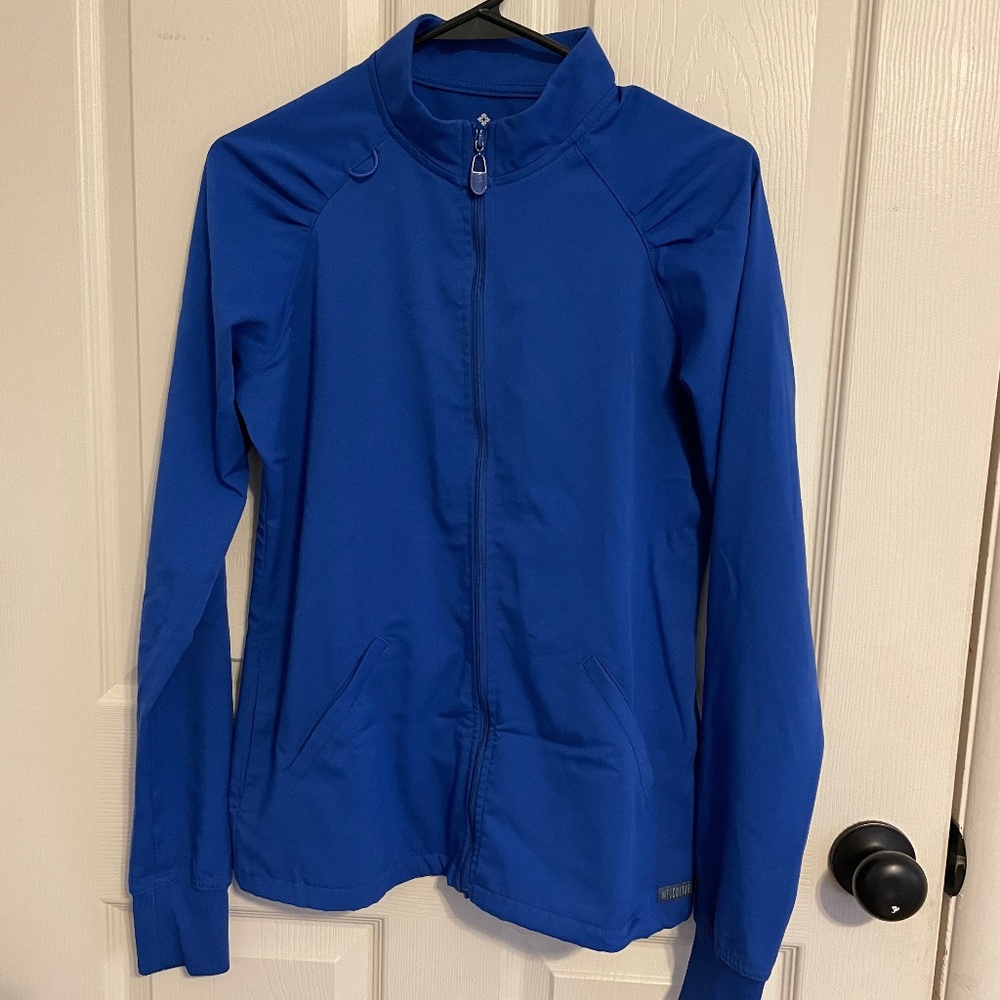 Med Couture Royal Blue Scrub Jacket